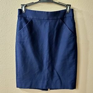 J. Crew Navy Blue The Pencil Skirt